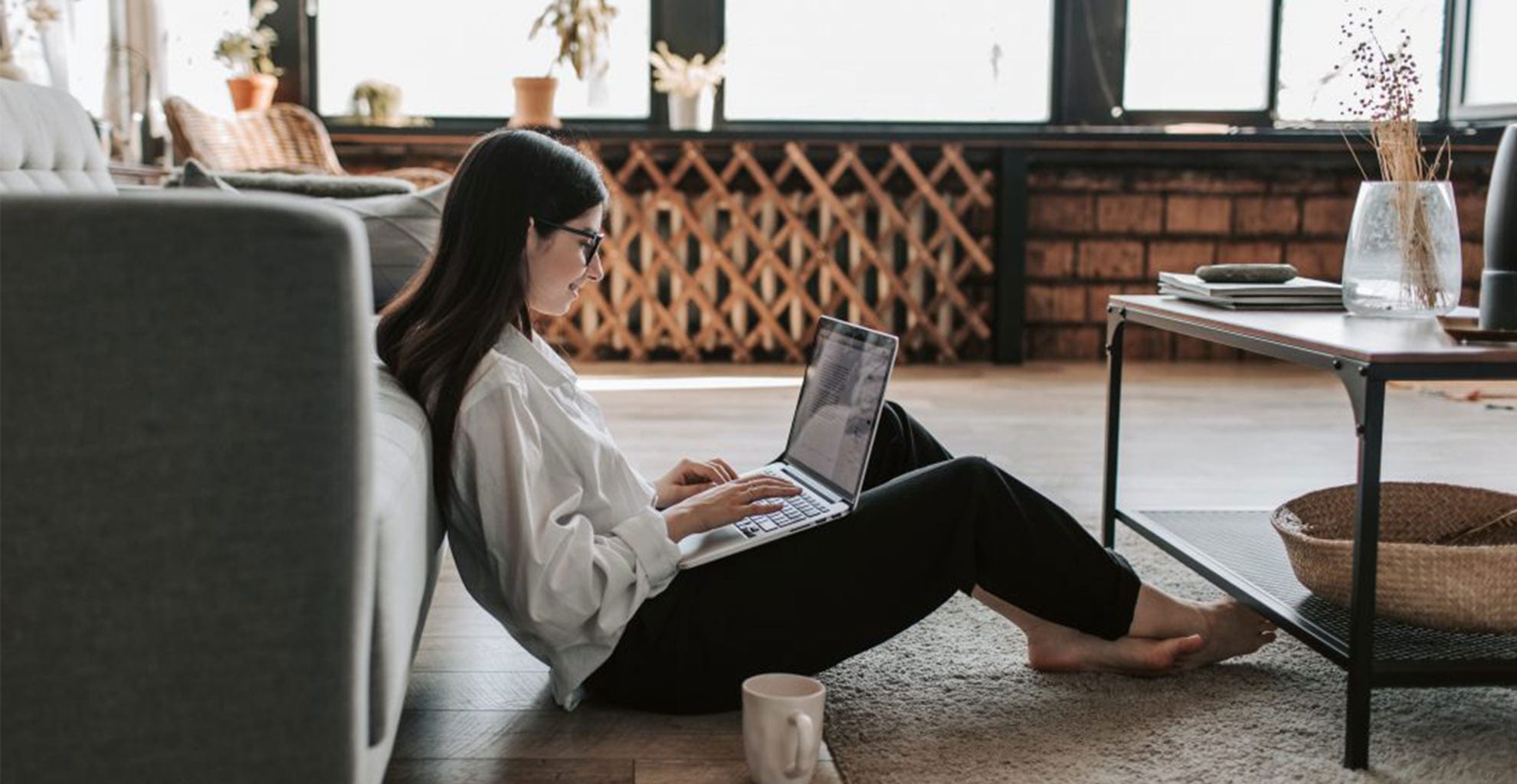 Woman researches steps to purchase a home